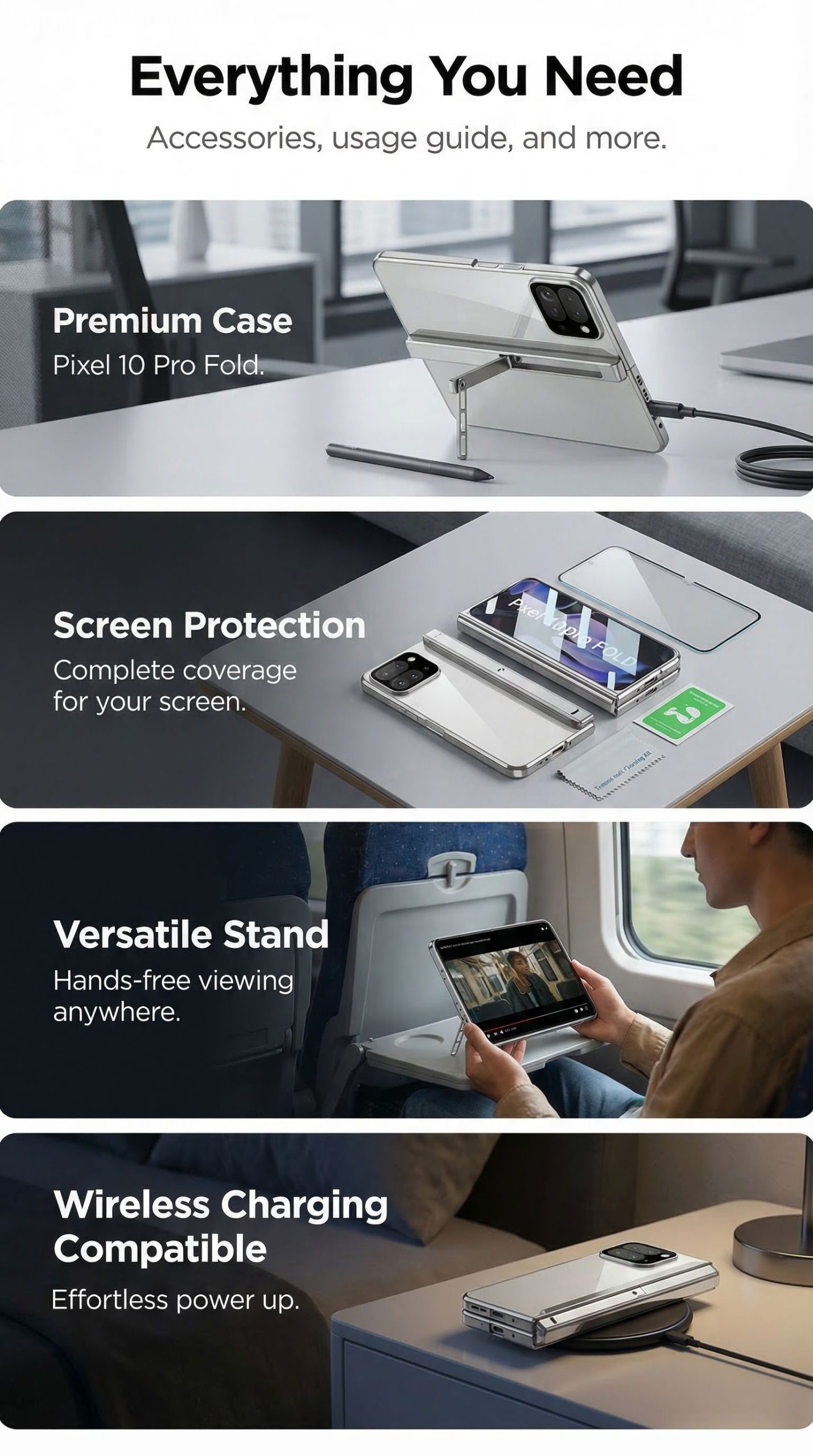 Google Pixel 10 Pro Fold Magnetic Phantom Series Case & Screen Protector Bundle - Image 2