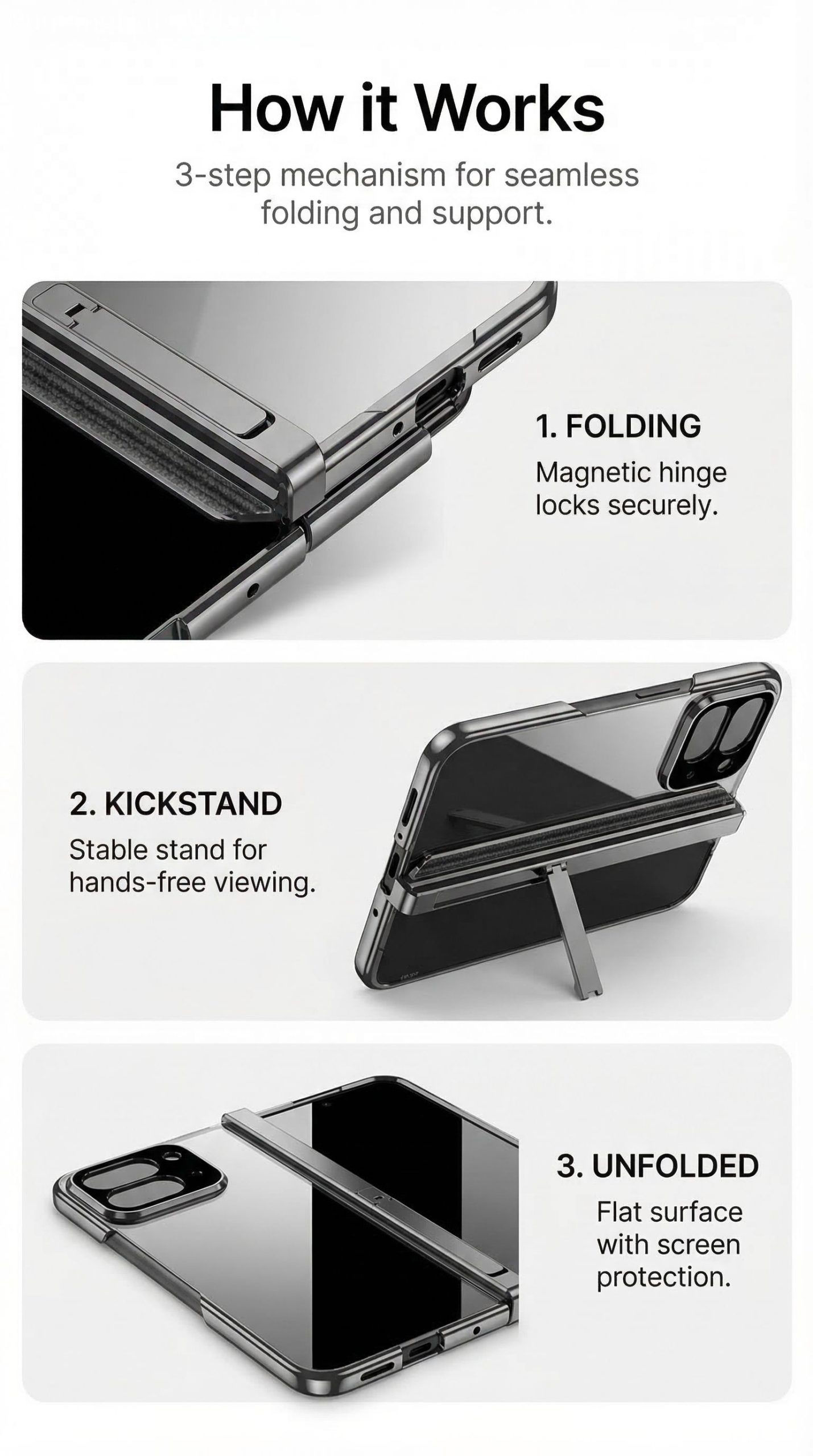 Google Pixel 10 Pro Fold Magnetic Phantom Series Case & Screen Protector Bundle - Image 4