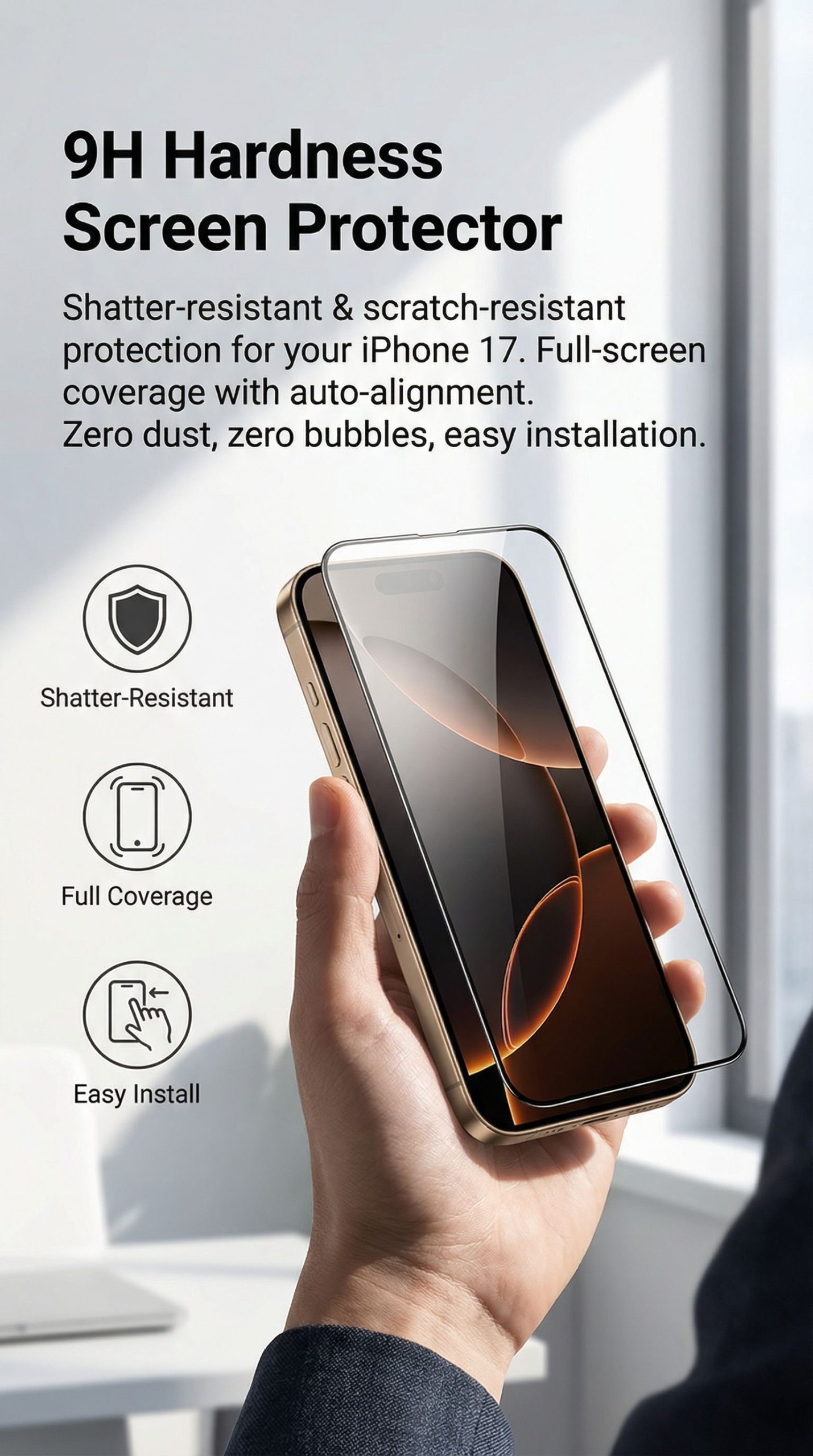 Auto-Align Tempered Glass Screen Protector - Image 5