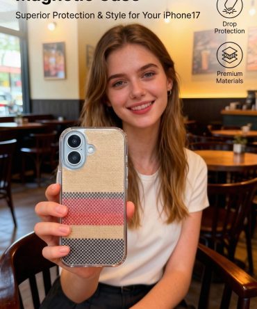 Iphone17，3 in 1 TPU + PC Overmolding Magnetic Creative Design Phone Case