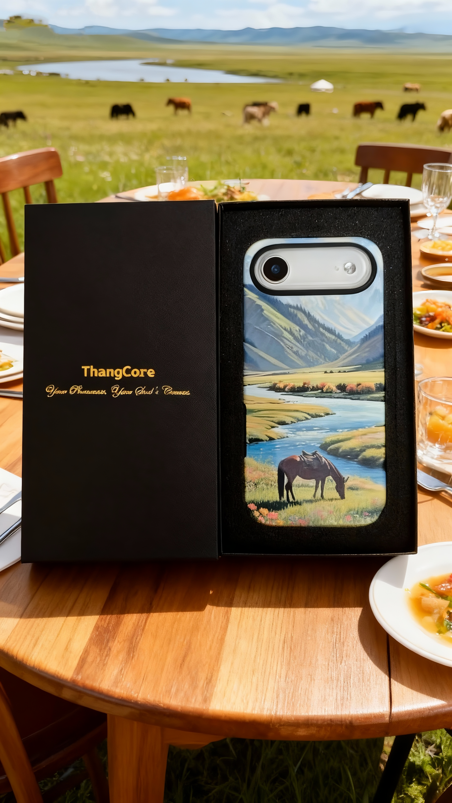 3 in 1 PBT + TPU Overmolding Magnetic Creative Design Phone Case-horse - Image 2