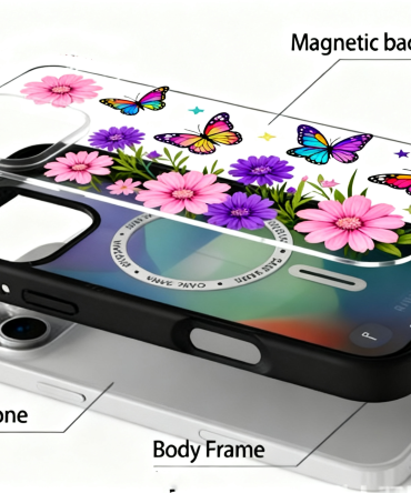 TPU +PC Replaceable patterned backplate Creative Design Phone Case